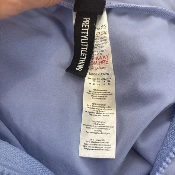 Pretty Little Thing Sport1 10 Violet Purple Sculpt Ruched Athletic Zip Jacket - Picture 9 of 12